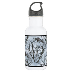Seamless Icy Tree Bush Stainless Steel Water Bottle