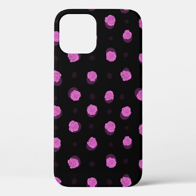  seamless ink pattern with abstract flowers in vio Case-Mate iPhone case (Back)