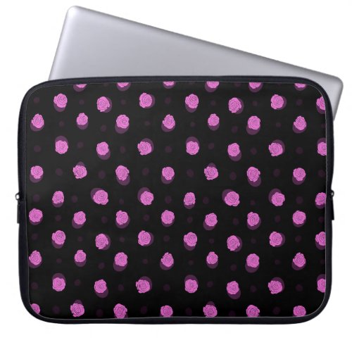  seamless ink pattern with abstract flowers in vio laptop sleeve
