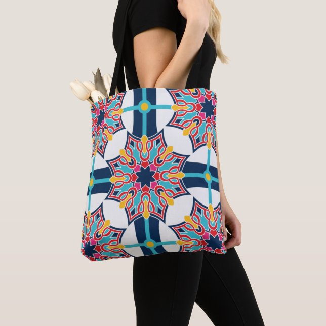 Seamless Islamic Art Colorful     Tote Bag (Close Up)