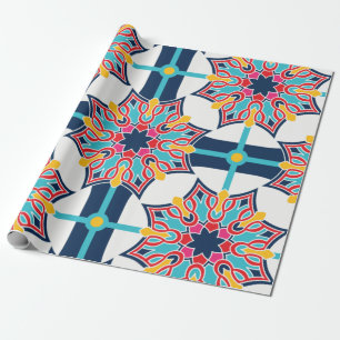 Seamless Islamic Art Colorful Wrapping Paper