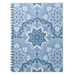 Seamless Islamic Colorful Blue  Notebook