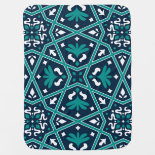 Seamless Islamic Colorful Ceramic  Baby Blanket