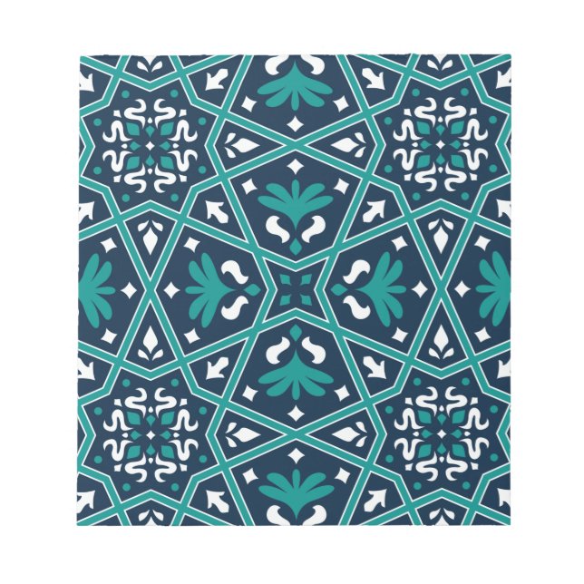 Seamless Islamic Colorful Ceramic   Notepad (Front)