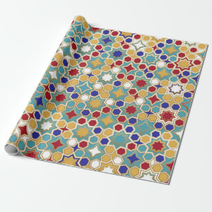 Seamless Islamic patterns in color. Islamic orname Wrapping Paper