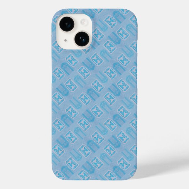 Seamless Israeli passport pattern Case-Mate iPhone Case (Back)