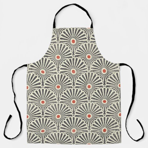 Seamless japanese vintage pattern on texture backg apron