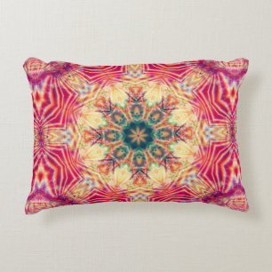 Seamless kaleidoscope colorful texture. Illustrati Accent Pillow