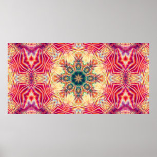 Seamless kaleidoscope colorful texture. Illustrati Poster