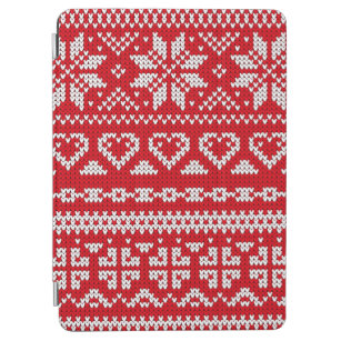 Seamless knitting pattern Norway festive sweater d iPad Air Cover