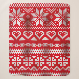 Seamless knitting pattern Norway festive sweater d Sherpa Blanket