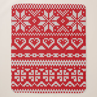 Seamless knitting pattern Norway festive sweater d Sherpa Blanket