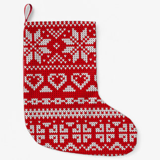 Seamless knitting pattern Norway festive sweater d Small Christmas Stocking