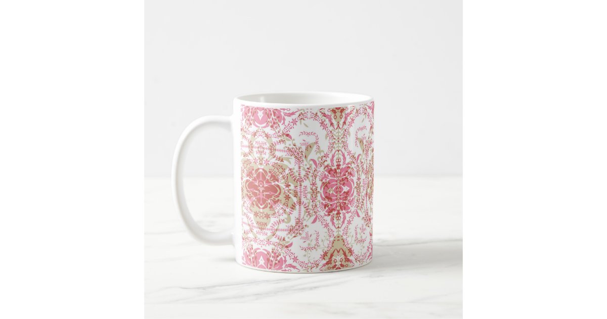 Seamless lace ornamental decoration pattern elegan coffee mug | Zazzle