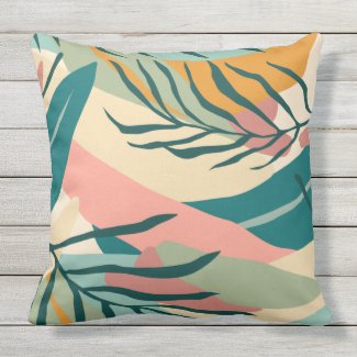 Seamless Leaf Embrace Teal, Sage, Cream and Gold