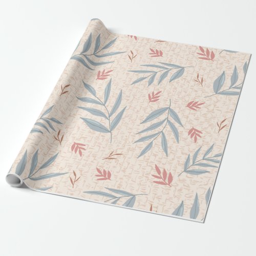 Seamless  leaf pattern wrapping paper