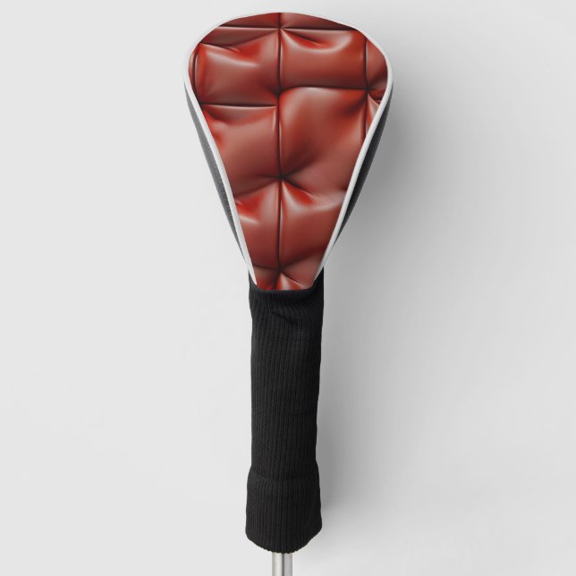 Seamless leather texture pattern golf head cover (Front)