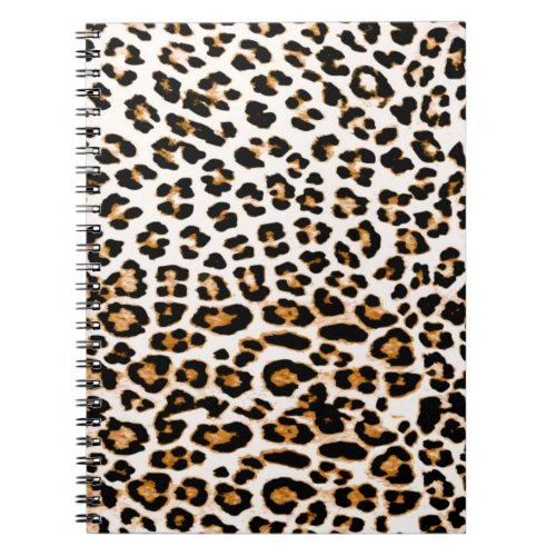 Seamless leopard texture african animal print notebook