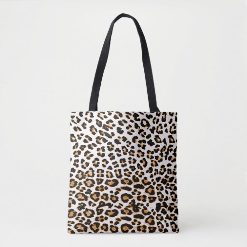 Seamless leopard texture african animal print tote bag