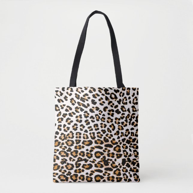 Seamless leopard texture, african animal print tote bag (Front)