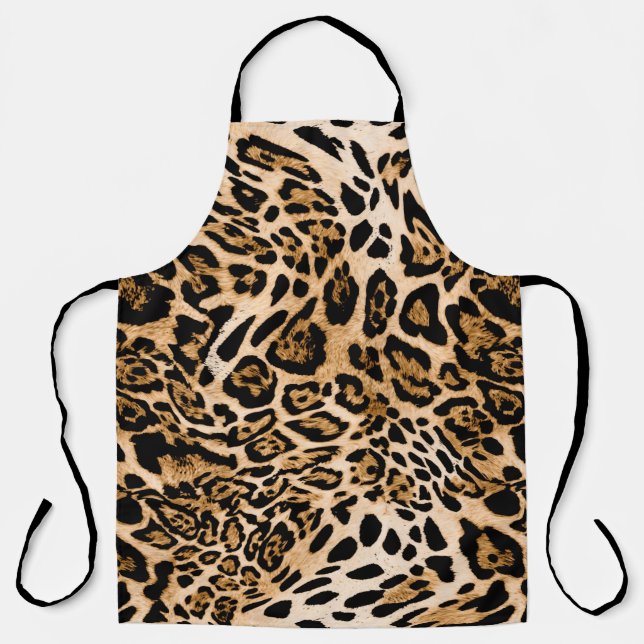 Seamless leopard texture, animal skin apron (Front)