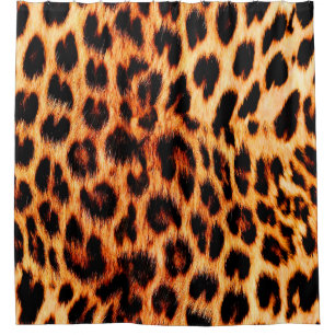 Seamless leopard texture, leopard fur, african ani shower curtain