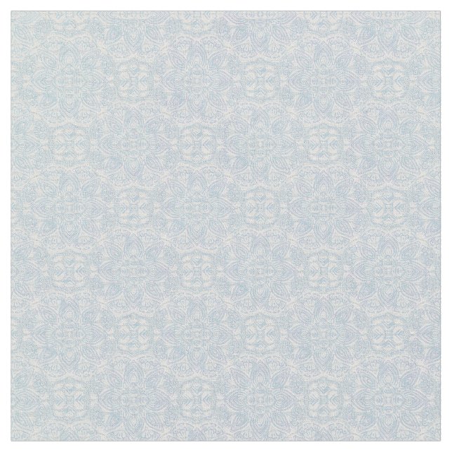 Seamless Light blue, Pink & White Mandalas  Fabric (Close Up)