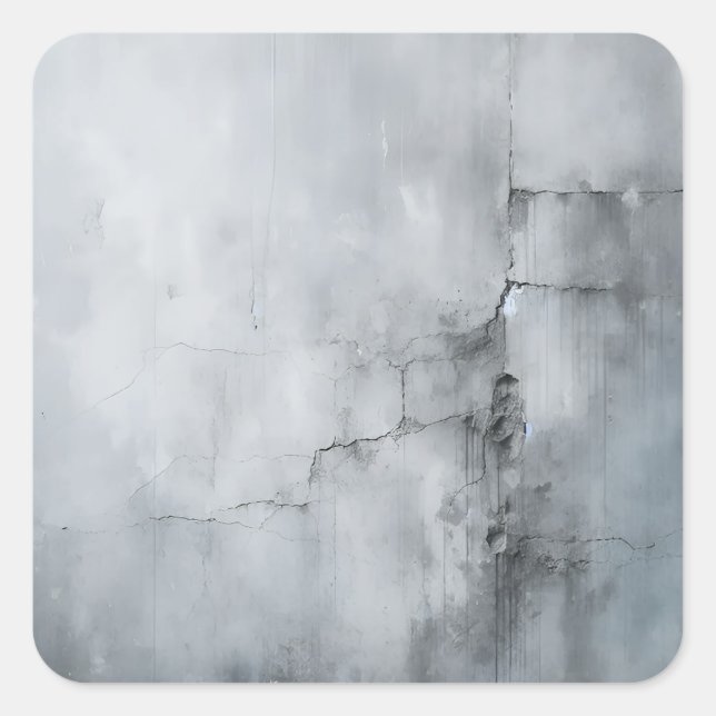 Seamless Light Gray Concrete Pattern Texture Square Sticker (Front)