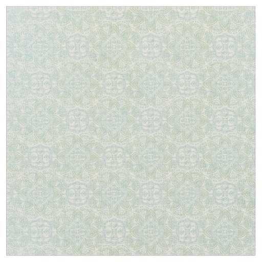 Seamless Light Green, Yellow & White Mandalas  Fabric