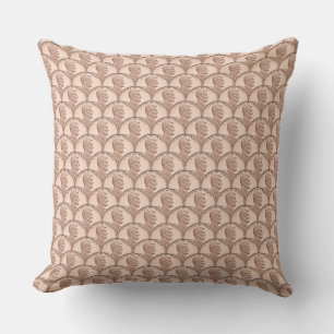 Seamless Lincoln Penny Pattern – Copper Coins Throw Pillow