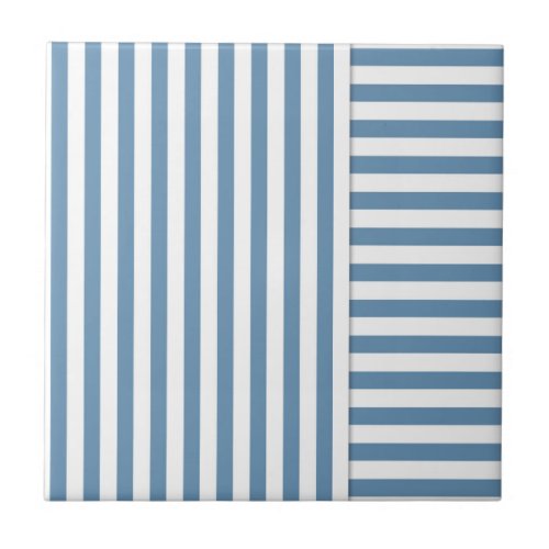 Seamless lined striped blue white simple design pa ceramic tile