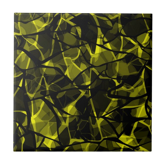 Seamless liquid wavy abstract black green marble g ceramic tile (Front)