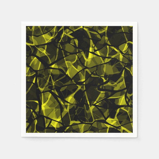 Seamless liquid wavy abstract black green marble g napkins (Front)