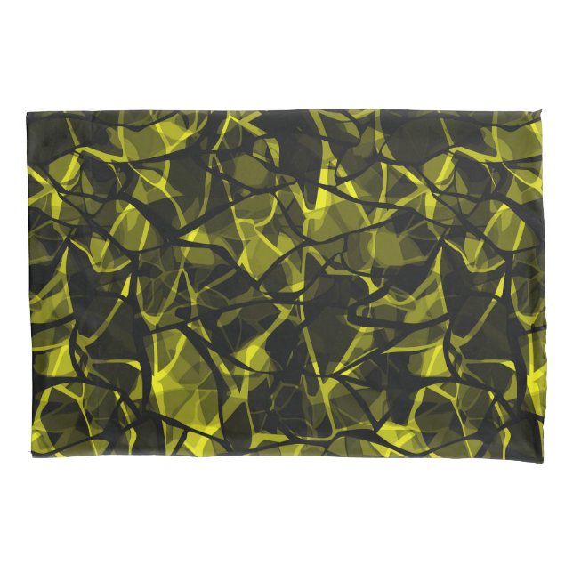 Seamless liquid wavy abstract black green marble g pillow case (Front)