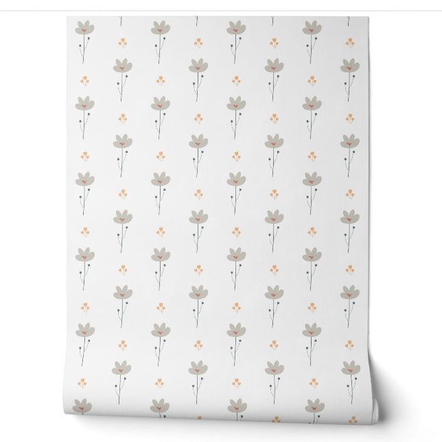 seamless little flowers pattern wallpaper  (Unrolling)