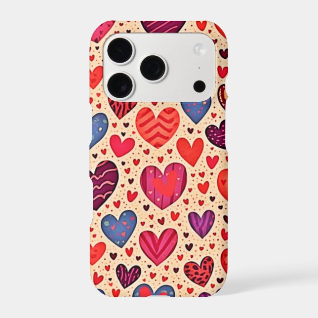 Seamless Love Heart Pattern Art Iphone Case (Back)
