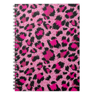 Seamless luxury pink leopard pattern. notebook