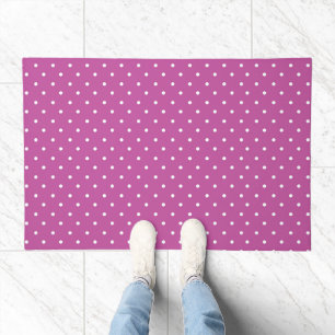 Seamless magenta background polka dot pattern doormat