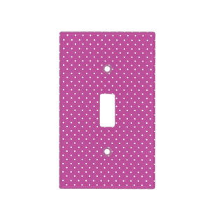 Seamless magenta background polka dot pattern light switch cover