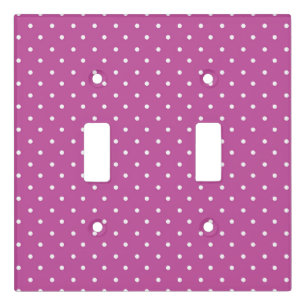 Seamless magenta background polka dot pattern light switch cover