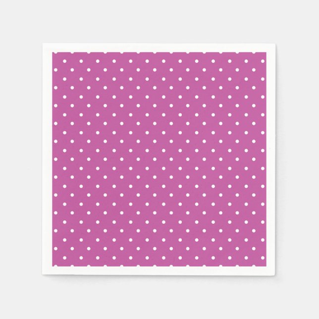 Seamless magenta background polka dot pattern napkins (Front)