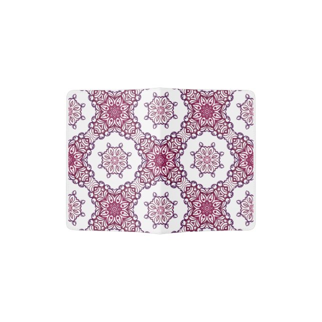  Seamless mandala pattern Passport Holder (Opened)