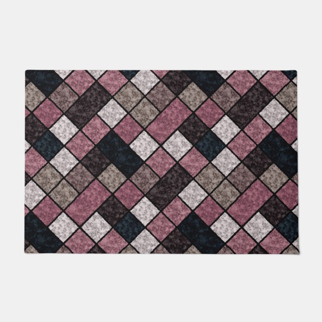 Seamless marble granite stone tile pattern  doormat (Front)