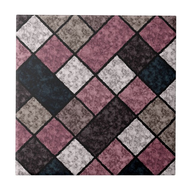 Seamless marble granite stone tile pattern retro (Front)