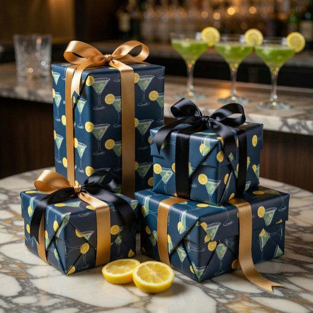 Seamless Margarita Cocktail Pattern Wrapping Paper (Creator Uploaded)