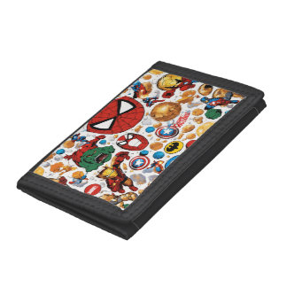 "Seamless Marvel: White Background Wallet" Tri-fold Wallet