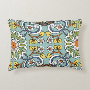 Seamless medallion Vintage multi color pattern in  Accent Pillow