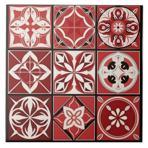 Seamless Mediterranean Ceramic Tile 9 Mini Tiles