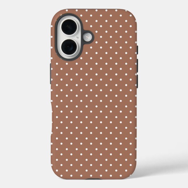 Seamless medium brown polka dot  pattern Case-Mate iPhone case (Back)
