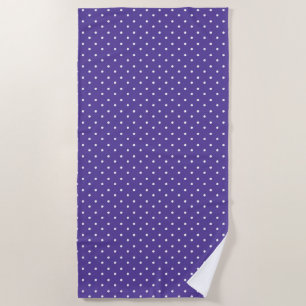 Seamless medium purple polka dot pattern beach towel